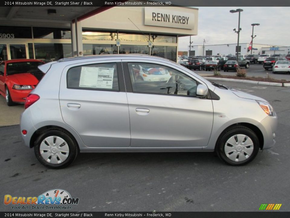 2014 Mitsubishi Mirage DE Starlight Silver / Black Photo #8