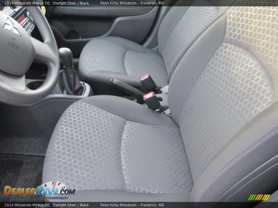 Black Interior - 2014 Mitsubishi Mirage DE Photo #11