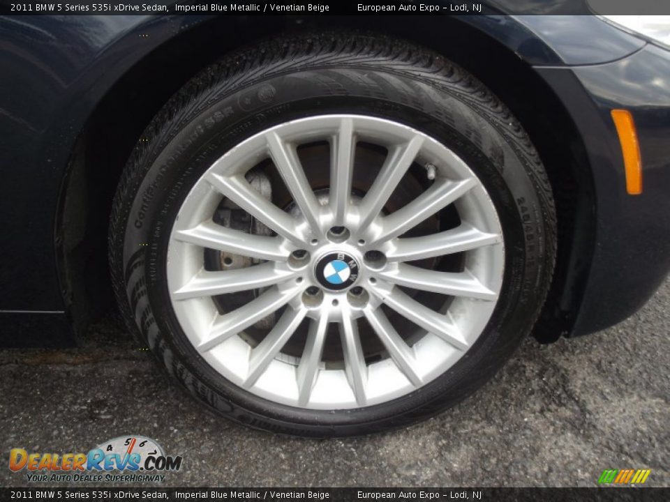 2011 BMW 5 Series 535i xDrive Sedan Imperial Blue Metallic / Venetian Beige Photo #16