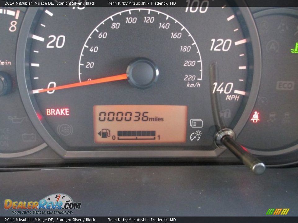 2014 Mitsubishi Mirage DE Starlight Silver / Black Photo #17