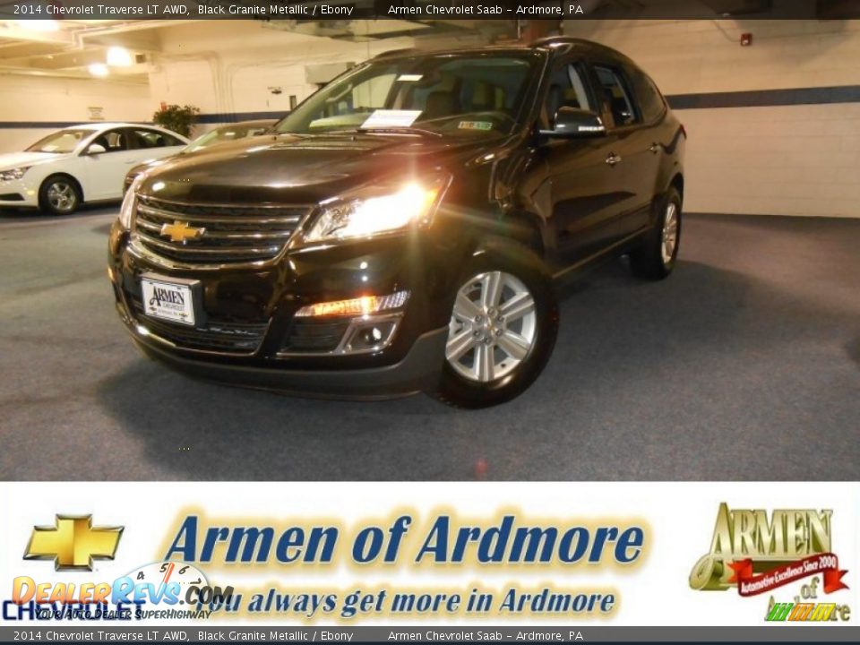 2014 Chevrolet Traverse LT AWD Black Granite Metallic / Ebony Photo #1