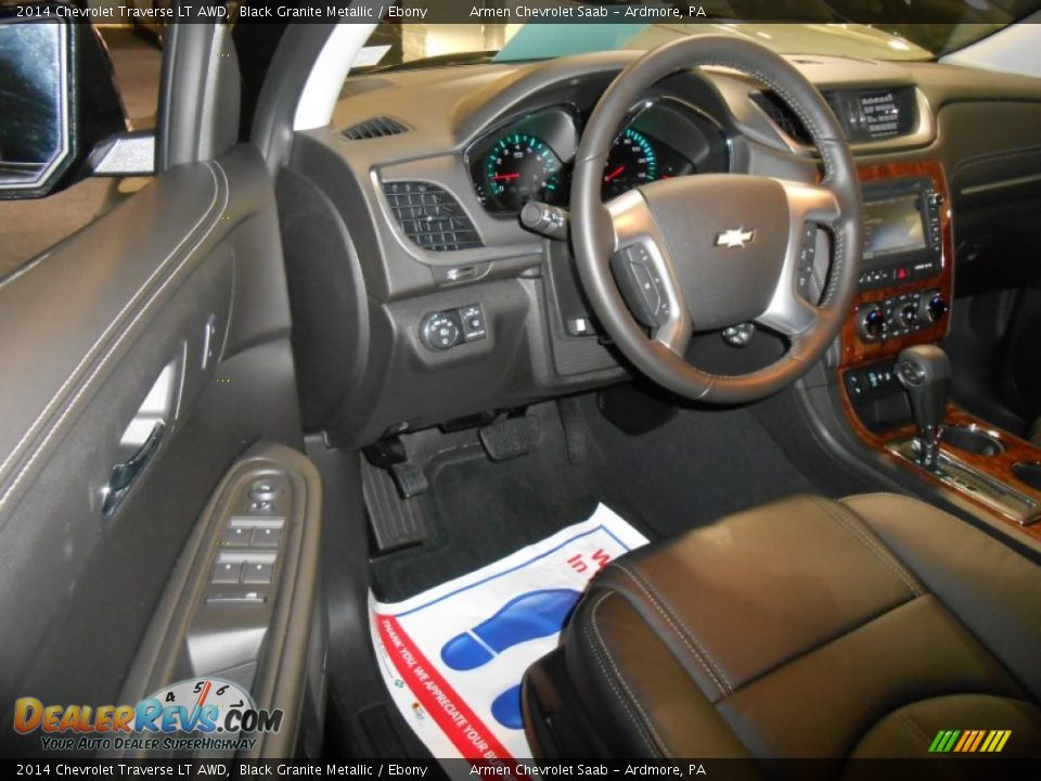 2014 Chevrolet Traverse LT AWD Black Granite Metallic / Ebony Photo #7