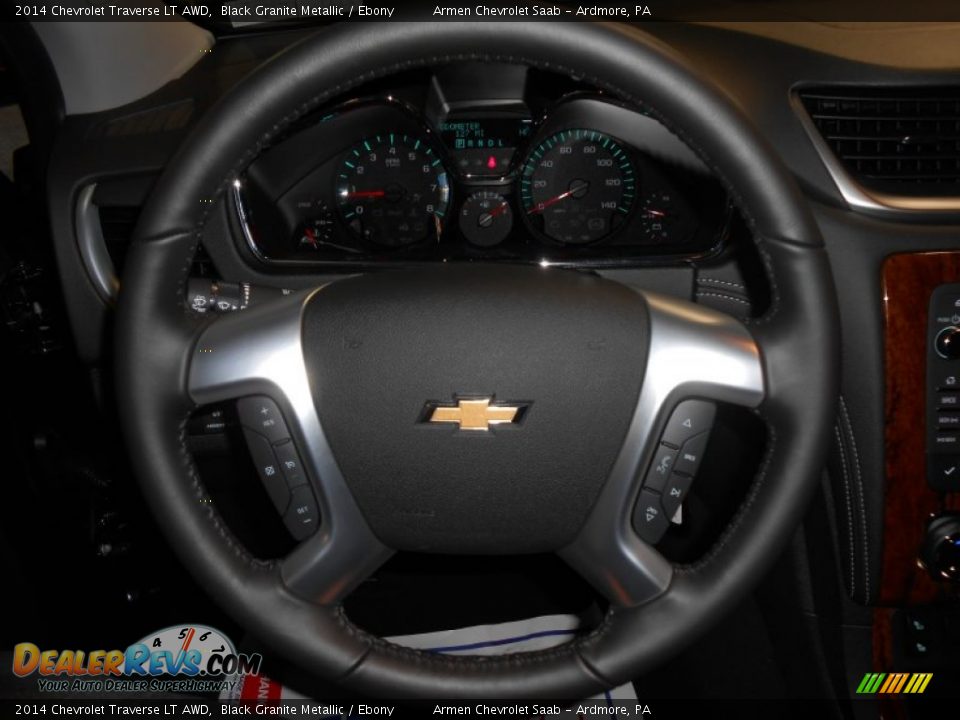2014 Chevrolet Traverse LT AWD Black Granite Metallic / Ebony Photo #13