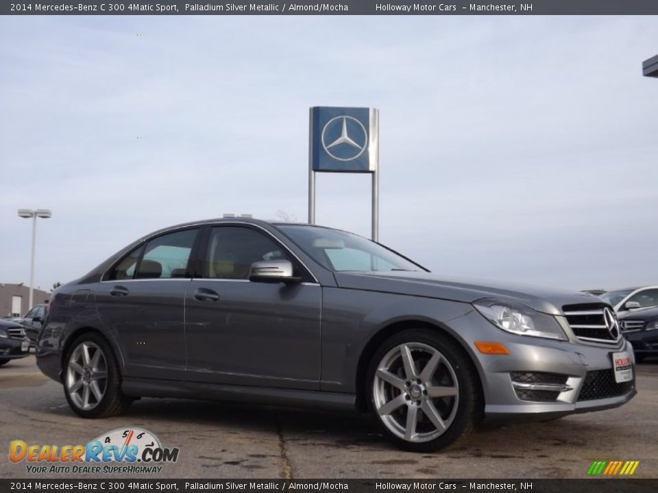 2014 Mercedes-Benz C 300 4Matic Sport Palladium Silver Metallic / Almond/Mocha Photo #3