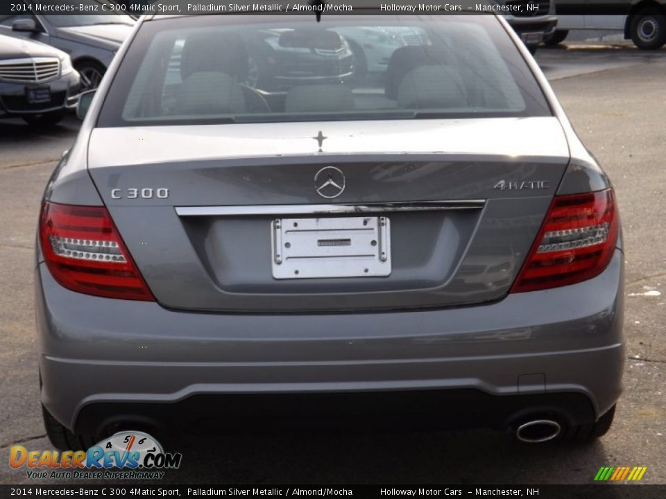 2014 Mercedes-Benz C 300 4Matic Sport Palladium Silver Metallic / Almond/Mocha Photo #4