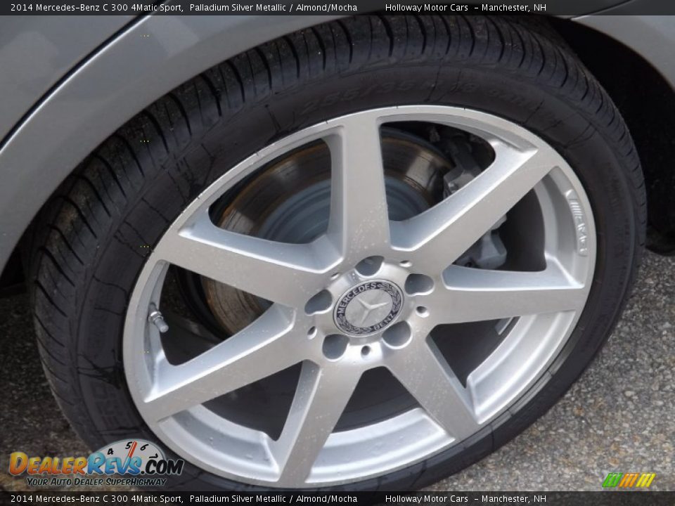 2014 Mercedes-Benz C 300 4Matic Sport Palladium Silver Metallic / Almond/Mocha Photo #5