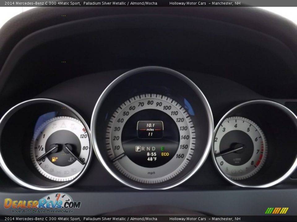 2014 Mercedes-Benz C 300 4Matic Sport Palladium Silver Metallic / Almond/Mocha Photo #9