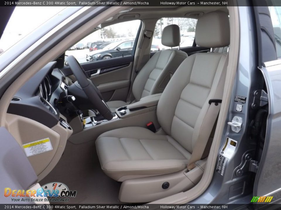 2014 Mercedes-Benz C 300 4Matic Sport Palladium Silver Metallic / Almond/Mocha Photo #10