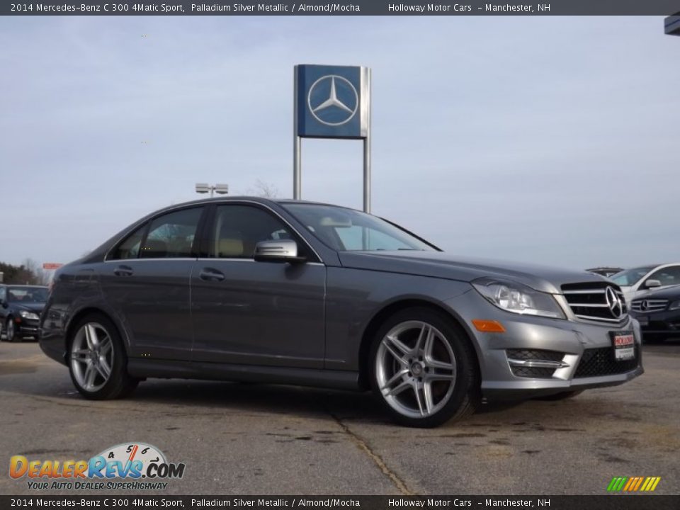 2014 Mercedes-Benz C 300 4Matic Sport Palladium Silver Metallic / Almond/Mocha Photo #3