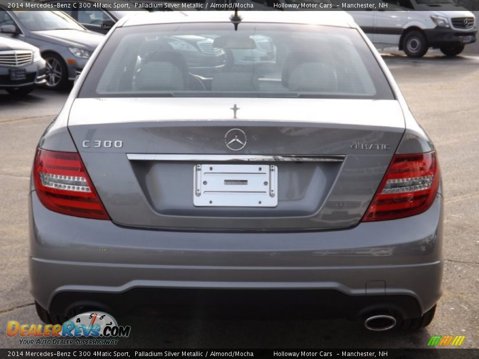 2014 Mercedes-Benz C 300 4Matic Sport Palladium Silver Metallic / Almond/Mocha Photo #4