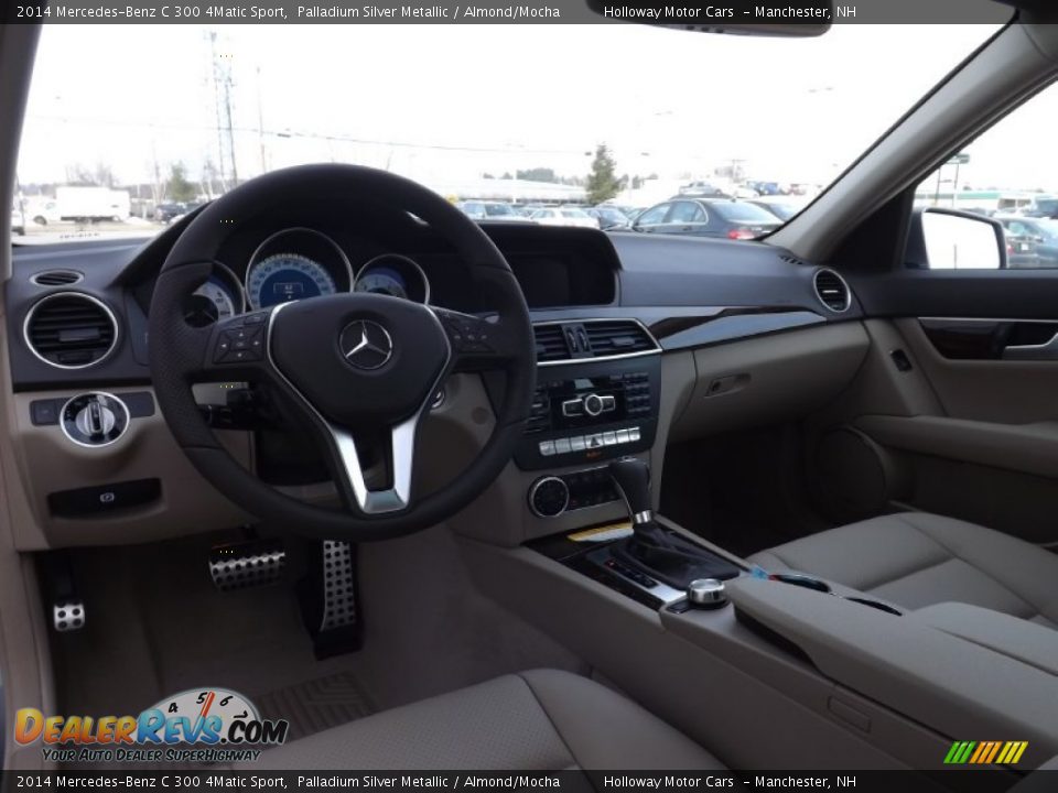 2014 Mercedes-Benz C 300 4Matic Sport Palladium Silver Metallic / Almond/Mocha Photo #6