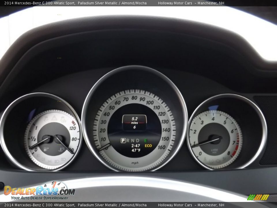 2014 Mercedes-Benz C 300 4Matic Sport Palladium Silver Metallic / Almond/Mocha Photo #9
