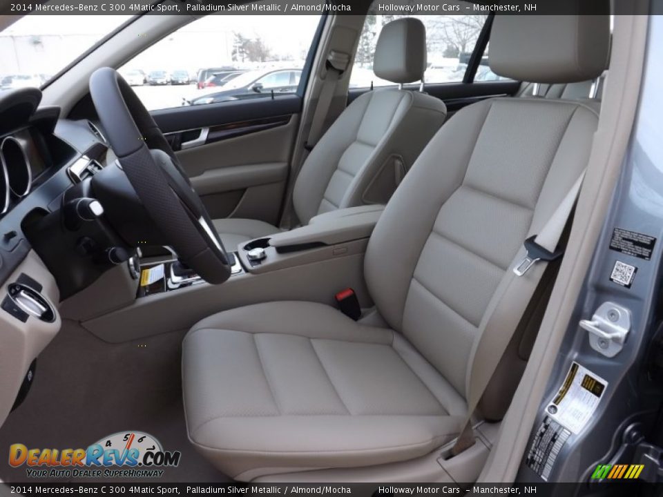 2014 Mercedes-Benz C 300 4Matic Sport Palladium Silver Metallic / Almond/Mocha Photo #10