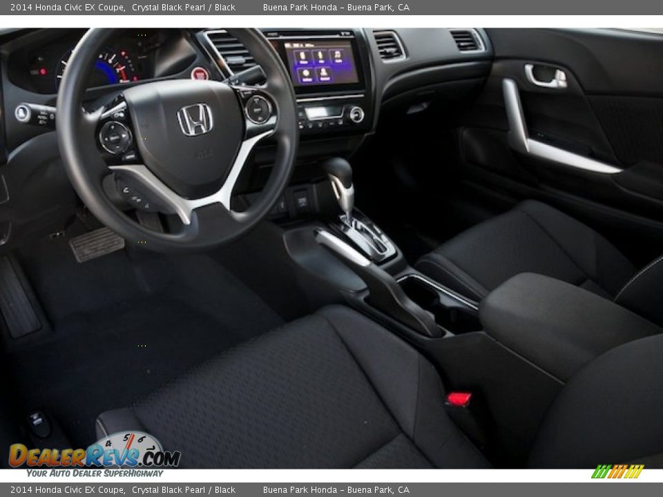 2014 Honda Civic EX Coupe Crystal Black Pearl / Black Photo #12