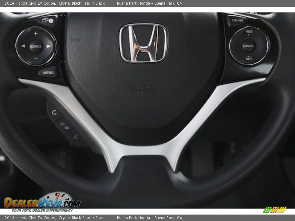 2014 Honda Civic EX Coupe Crystal Black Pearl / Black Photo #13