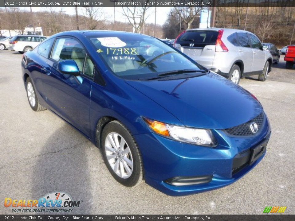 Front 3/4 View of 2012 Honda Civic EX-L Coupe Photo #7