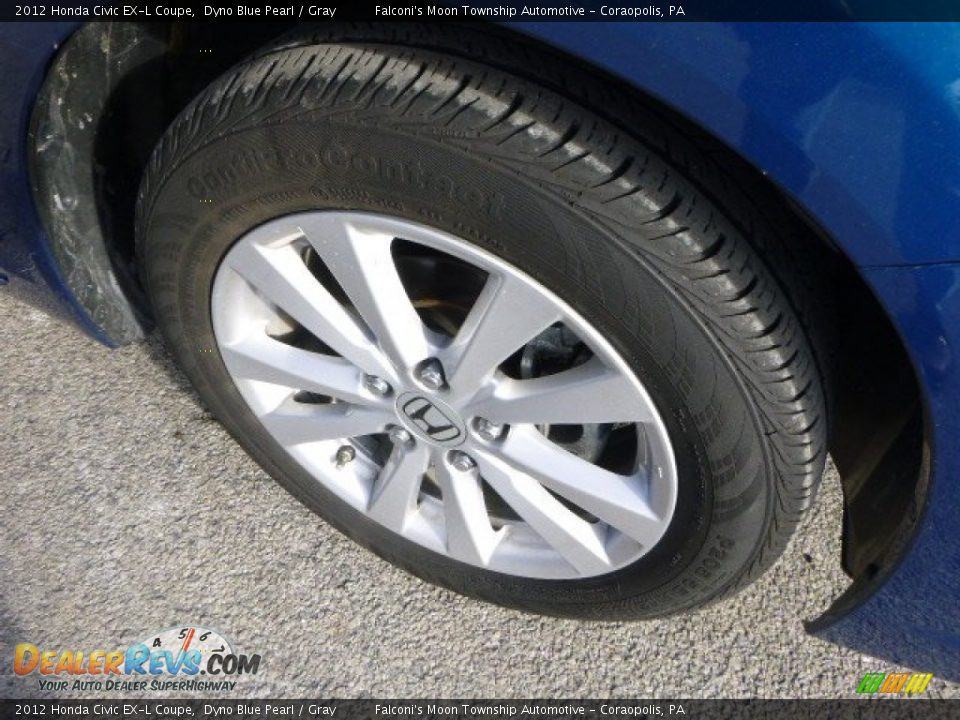 2012 Honda Civic EX-L Coupe Dyno Blue Pearl / Gray Photo #10