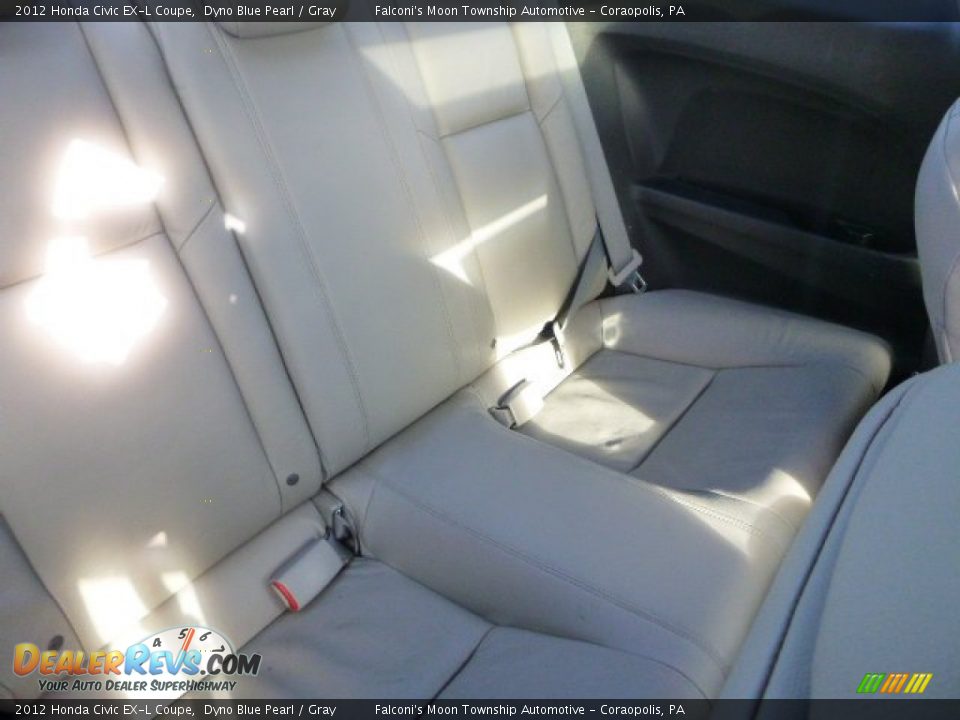 2012 Honda Civic EX-L Coupe Dyno Blue Pearl / Gray Photo #13