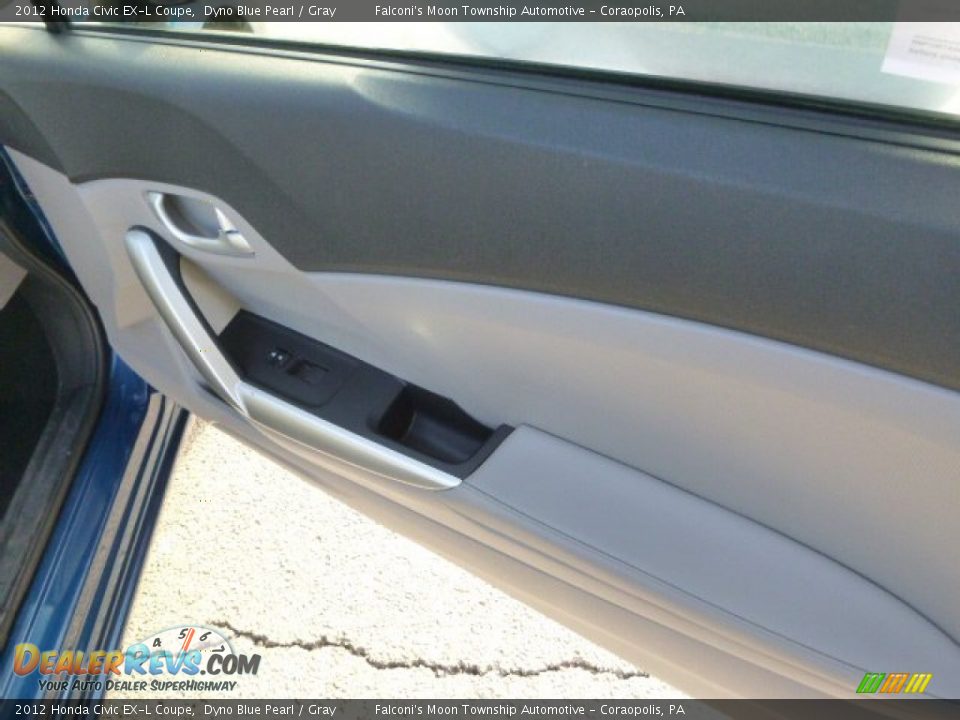 2012 Honda Civic EX-L Coupe Dyno Blue Pearl / Gray Photo #14