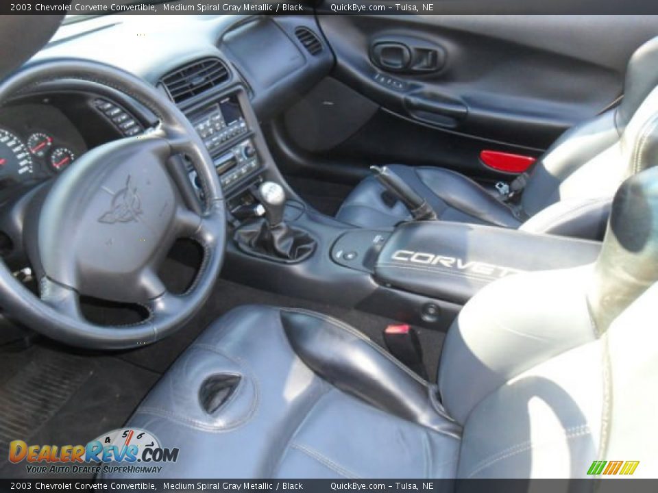 2003 Chevrolet Corvette Convertible Medium Spiral Gray Metallic / Black Photo #4