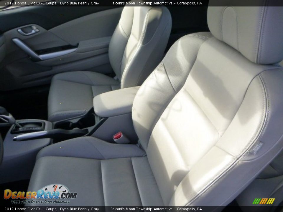 2012 Honda Civic EX-L Coupe Dyno Blue Pearl / Gray Photo #15