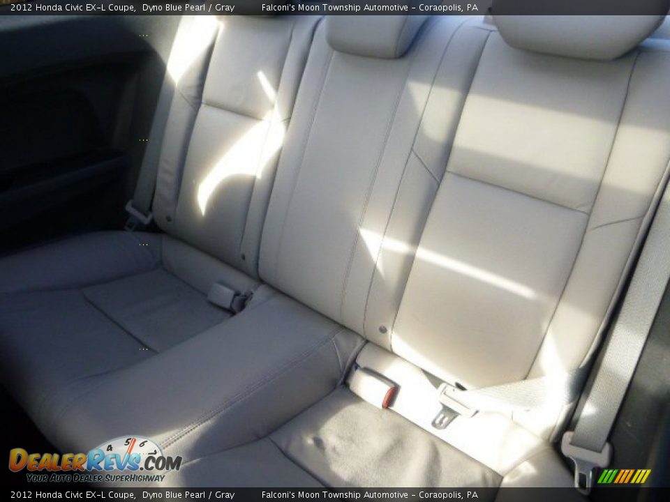 2012 Honda Civic EX-L Coupe Dyno Blue Pearl / Gray Photo #16