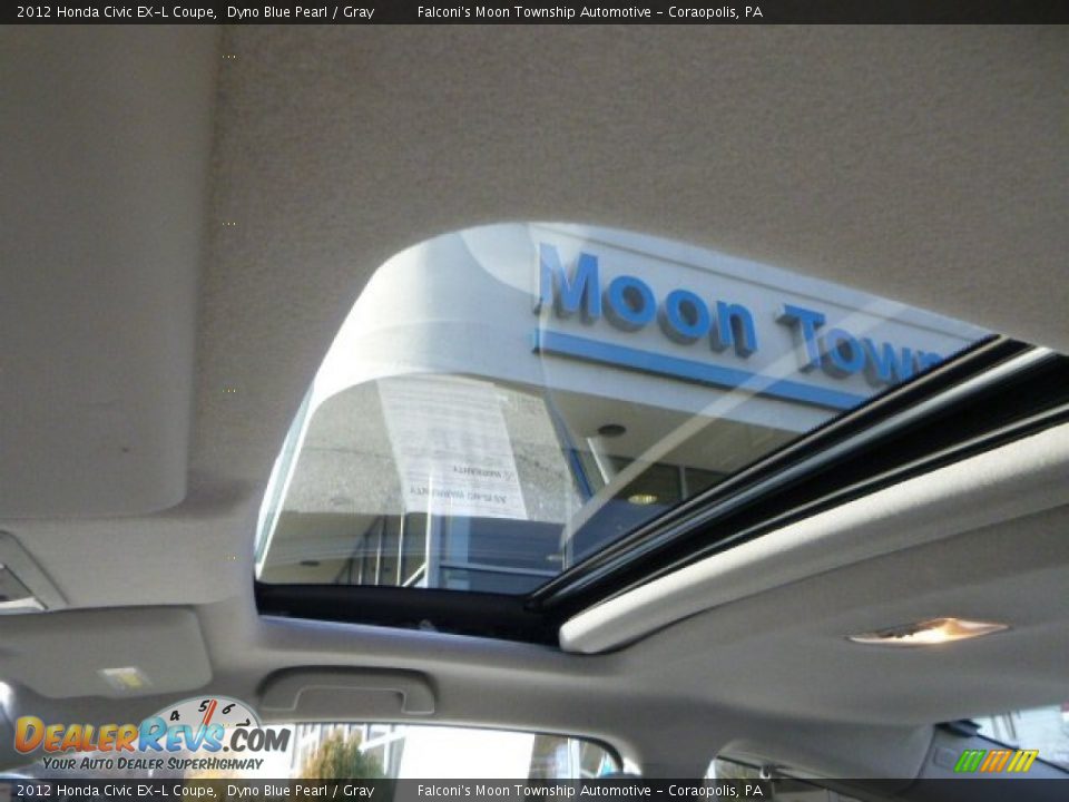 2012 Honda Civic EX-L Coupe Dyno Blue Pearl / Gray Photo #21