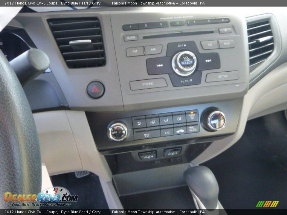 2012 Honda Civic EX-L Coupe Dyno Blue Pearl / Gray Photo #23