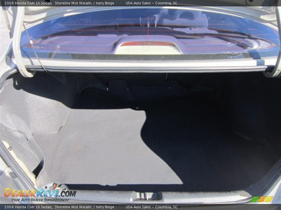 2004 Honda Civic LX Sedan Shoreline Mist Metallic / Ivory Beige Photo #19