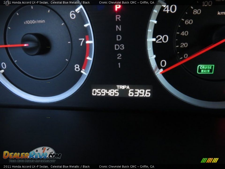 2011 Honda Accord LX-P Sedan Celestial Blue Metallic / Black Photo #20