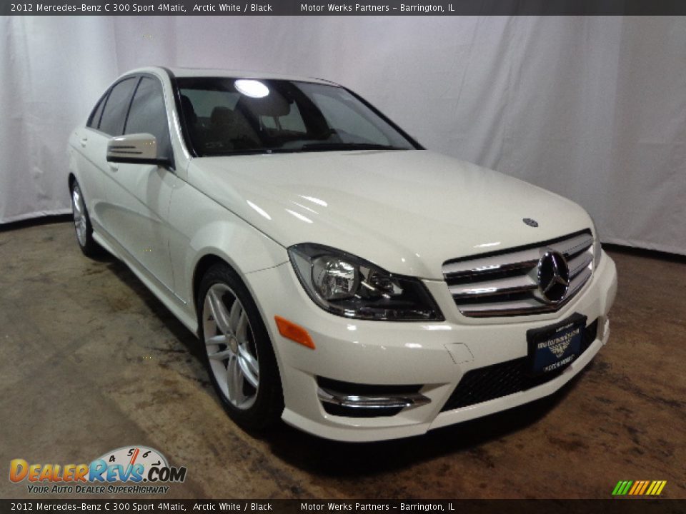 2012 Mercedes-Benz C 300 Sport 4Matic Arctic White / Black Photo #2
