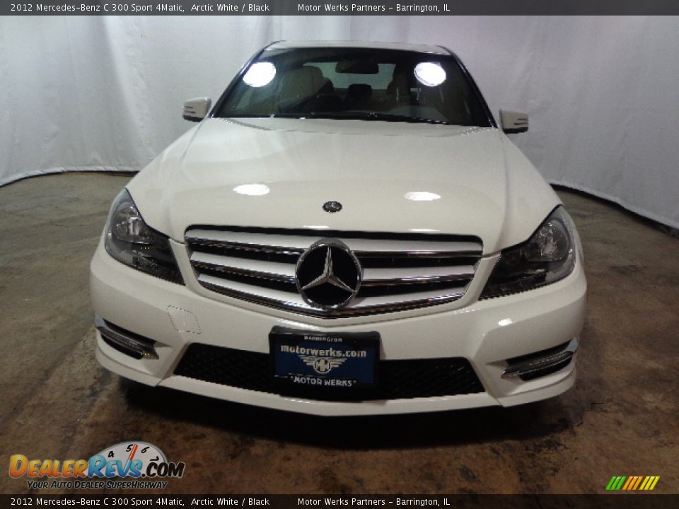 2012 Mercedes-Benz C 300 Sport 4Matic Arctic White / Black Photo #3