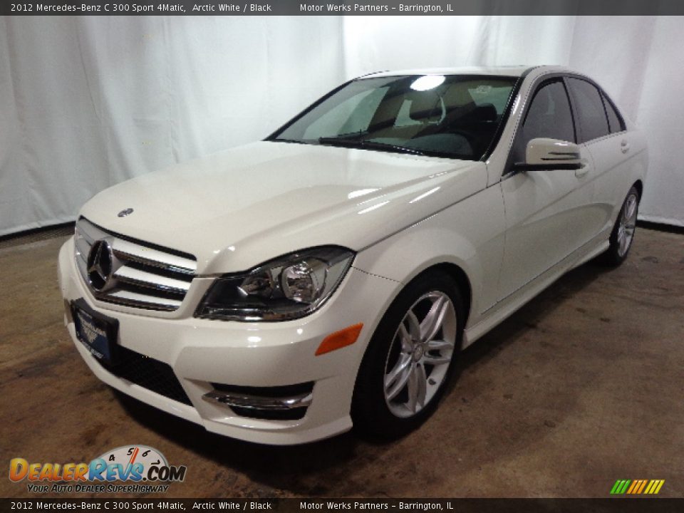 2012 Mercedes-Benz C 300 Sport 4Matic Arctic White / Black Photo #4