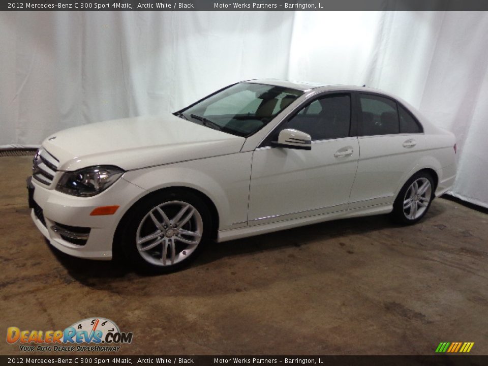 2012 Mercedes-Benz C 300 Sport 4Matic Arctic White / Black Photo #5