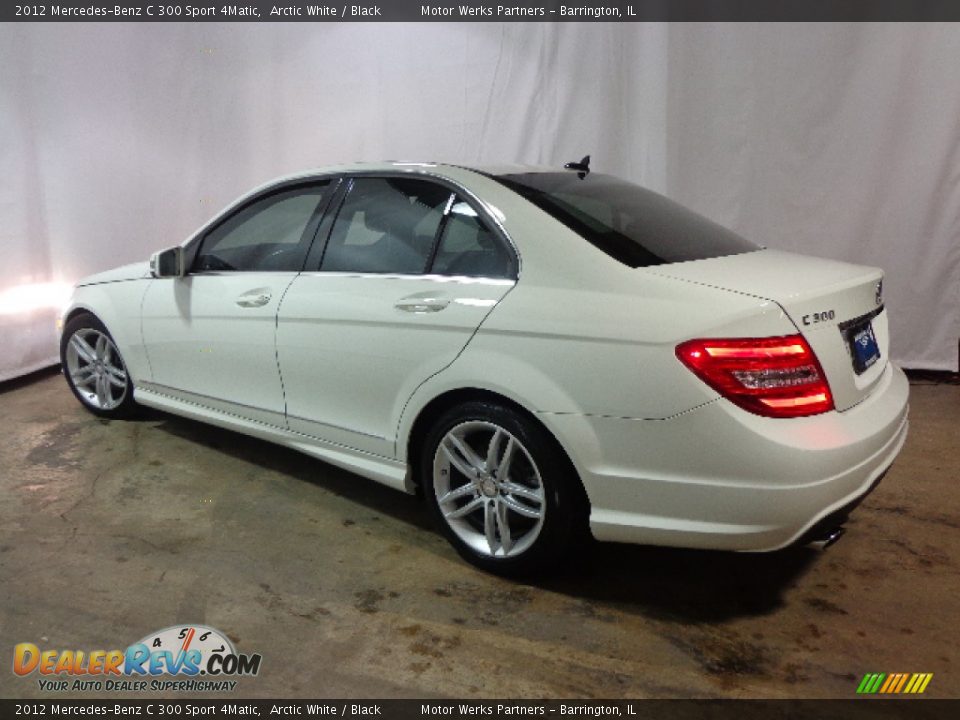 2012 Mercedes-Benz C 300 Sport 4Matic Arctic White / Black Photo #6