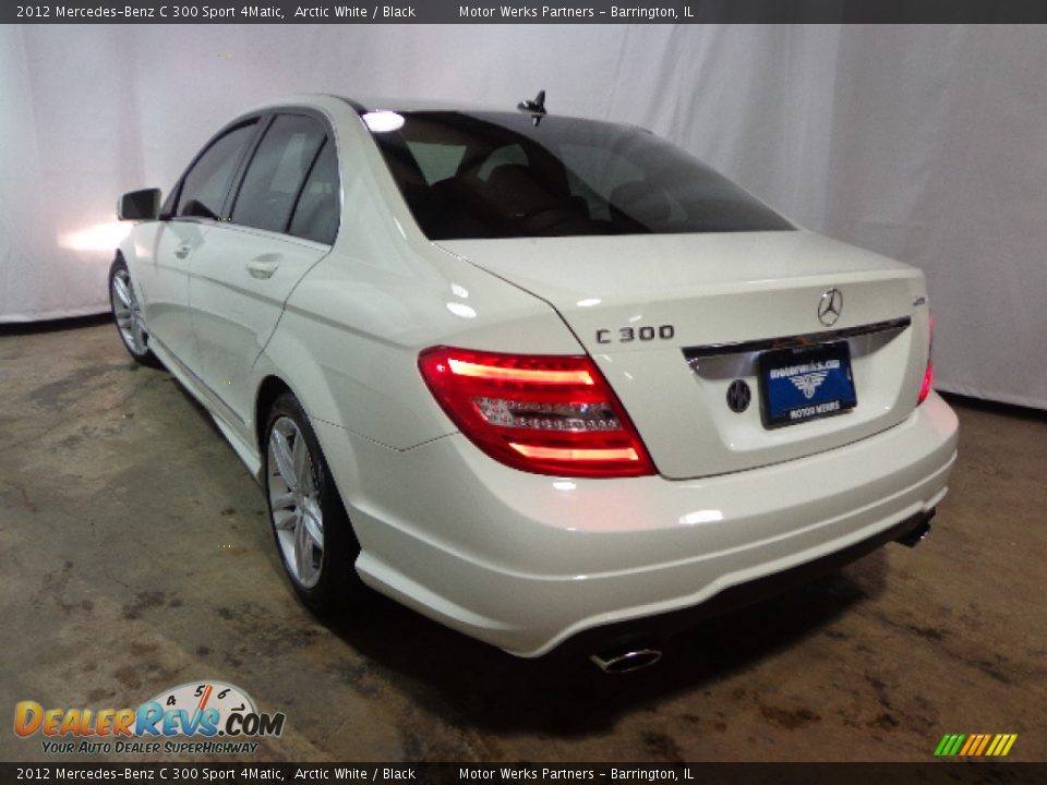 2012 Mercedes-Benz C 300 Sport 4Matic Arctic White / Black Photo #7