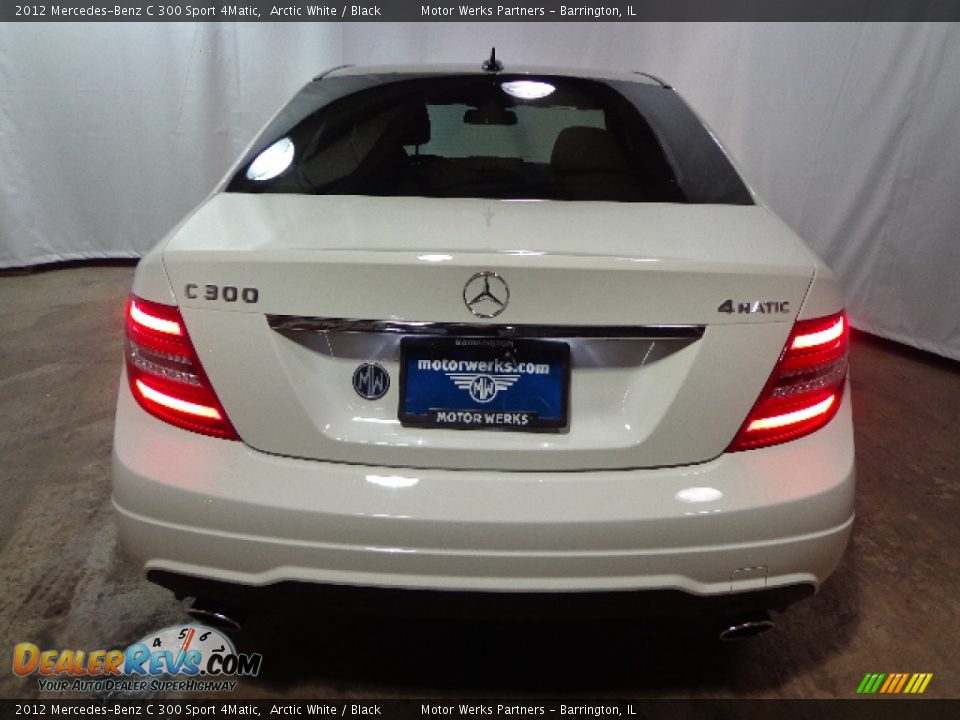 2012 Mercedes-Benz C 300 Sport 4Matic Arctic White / Black Photo #8