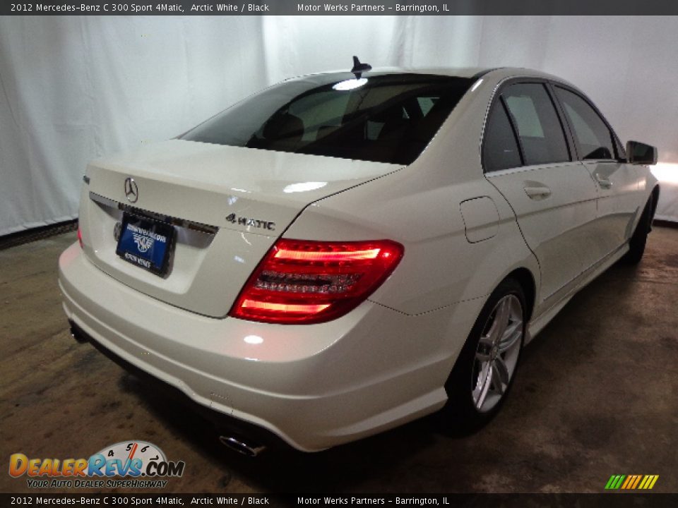 2012 Mercedes-Benz C 300 Sport 4Matic Arctic White / Black Photo #9