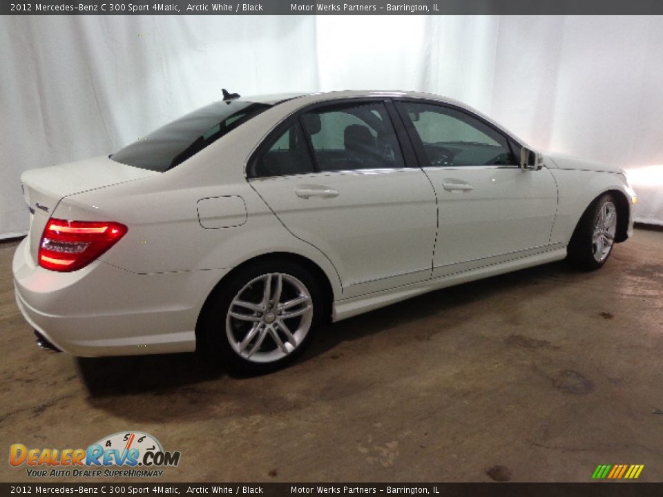 2012 Mercedes-Benz C 300 Sport 4Matic Arctic White / Black Photo #10