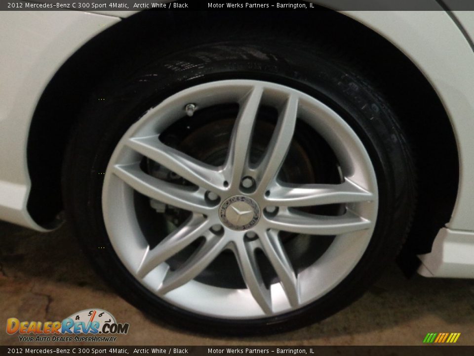 2012 Mercedes-Benz C 300 Sport 4Matic Arctic White / Black Photo #14