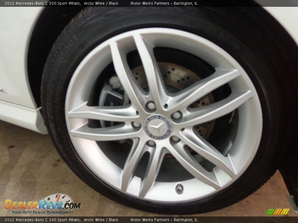 2012 Mercedes-Benz C 300 Sport 4Matic Arctic White / Black Photo #15