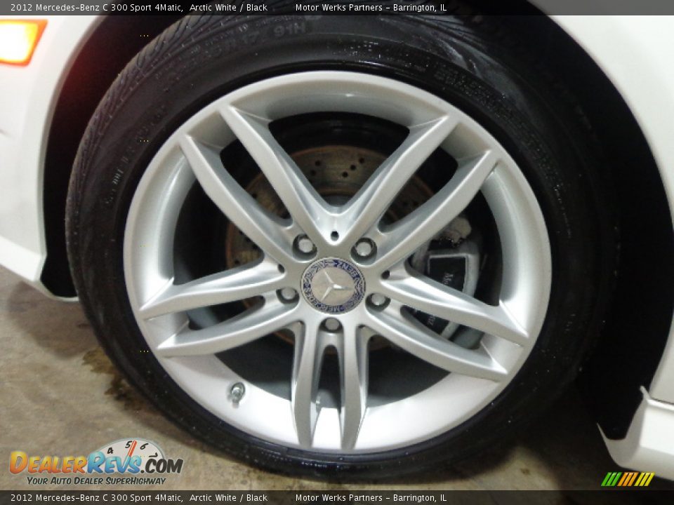 2012 Mercedes-Benz C 300 Sport 4Matic Arctic White / Black Photo #18