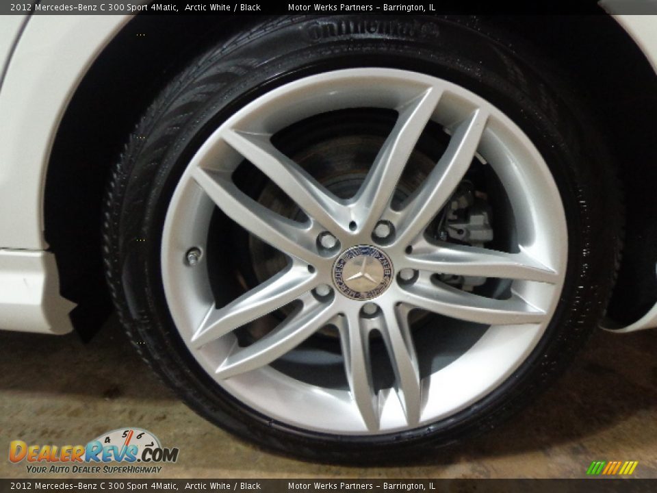 2012 Mercedes-Benz C 300 Sport 4Matic Arctic White / Black Photo #19