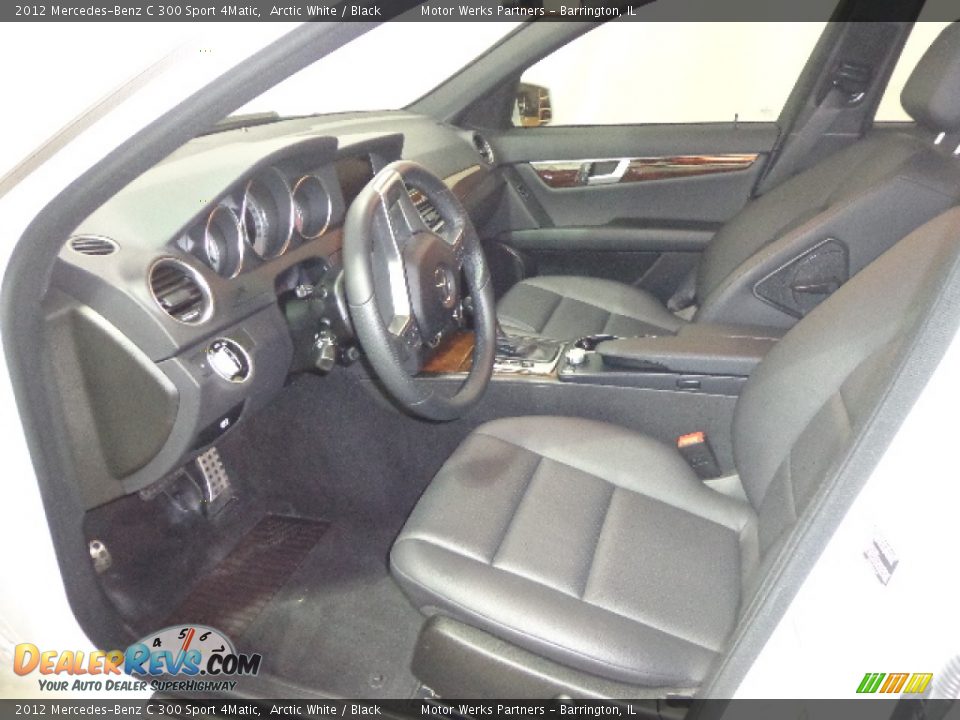 2012 Mercedes-Benz C 300 Sport 4Matic Arctic White / Black Photo #25