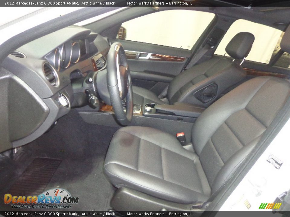 2012 Mercedes-Benz C 300 Sport 4Matic Arctic White / Black Photo #26