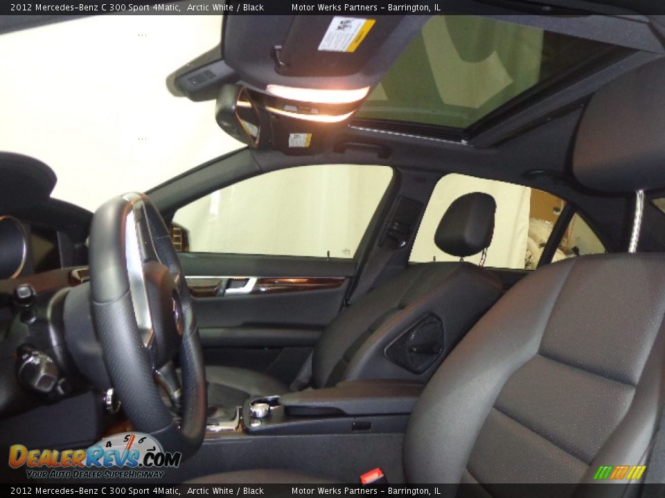 2012 Mercedes-Benz C 300 Sport 4Matic Arctic White / Black Photo #27