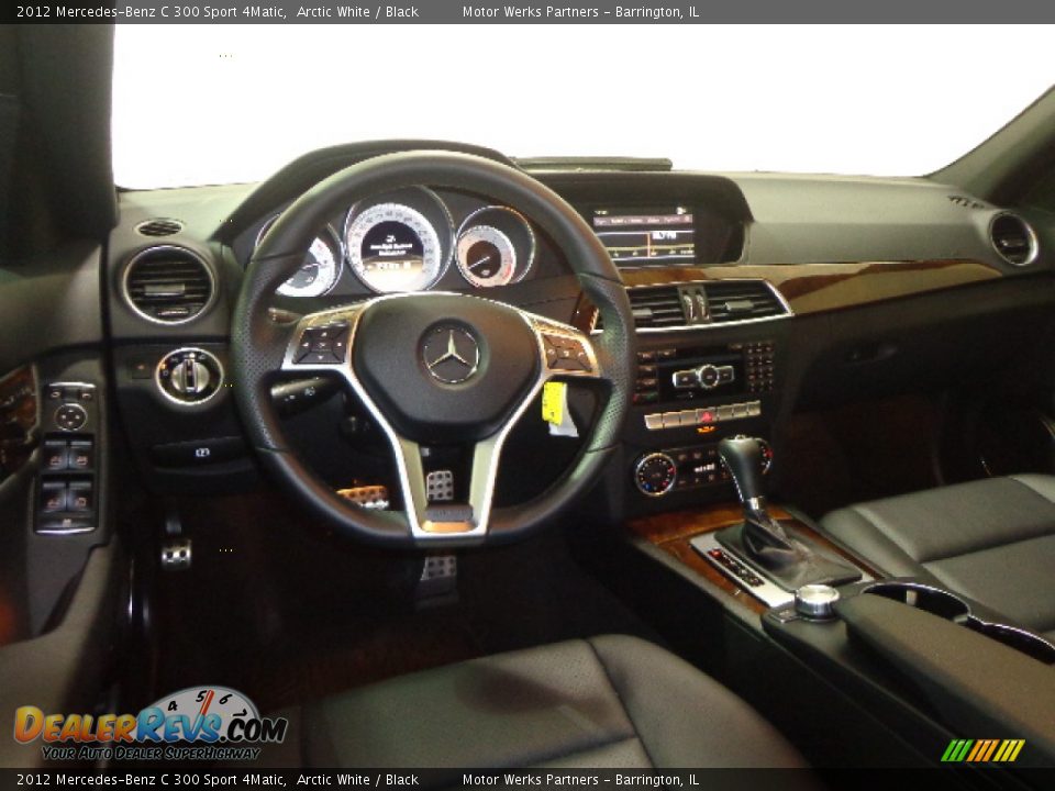 2012 Mercedes-Benz C 300 Sport 4Matic Arctic White / Black Photo #28