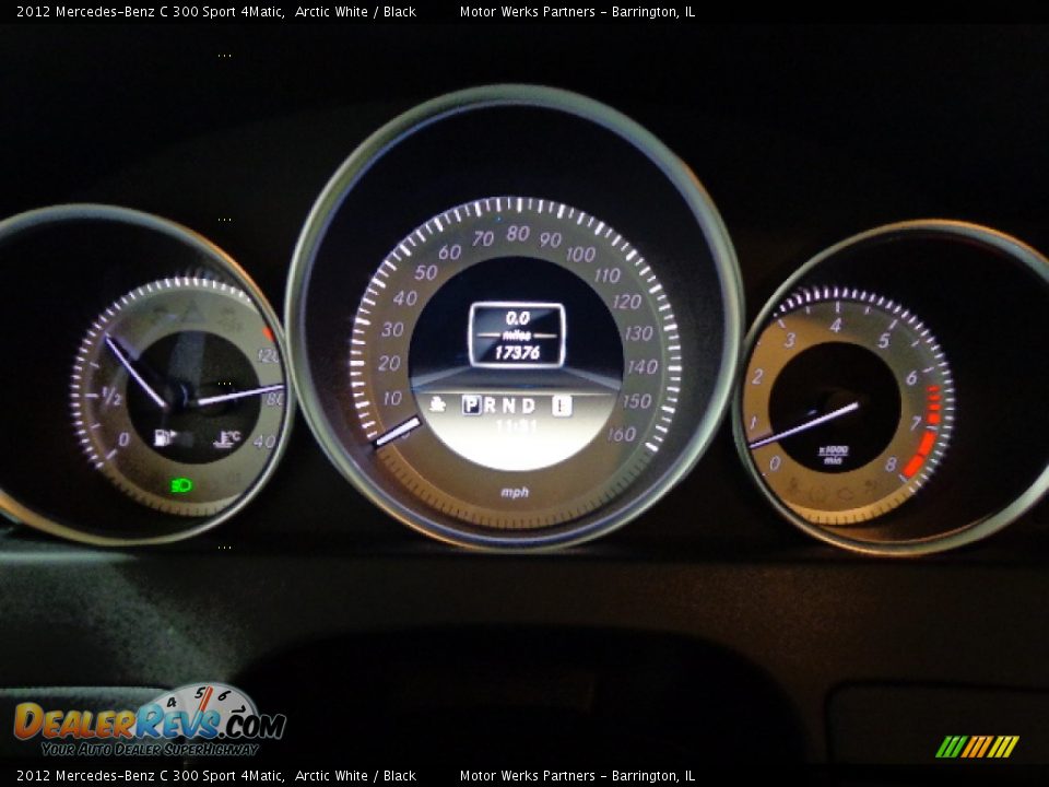 2012 Mercedes-Benz C 300 Sport 4Matic Arctic White / Black Photo #29