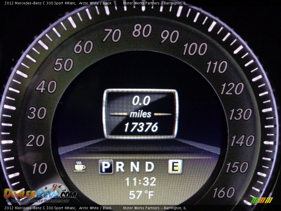 2012 Mercedes-Benz C 300 Sport 4Matic Arctic White / Black Photo #30
