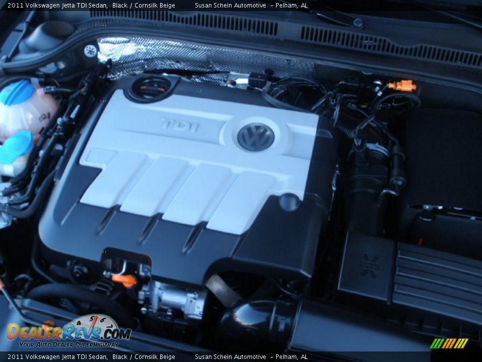 2011 Volkswagen Jetta TDI Sedan Black / Cornsilk Beige Photo #9